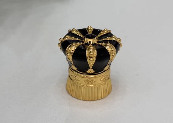 Caps de garrafas de perfume de forma hexagonal de liga de zinco para cores e logotipos personalizados