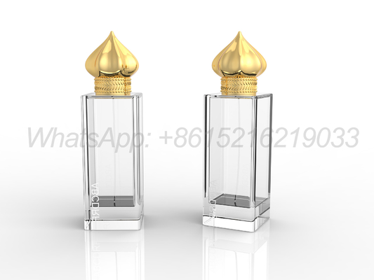 Elegante Quadrado Redondo E Retangular Zamak Caps Perfumado Para Desenhos Personalizados