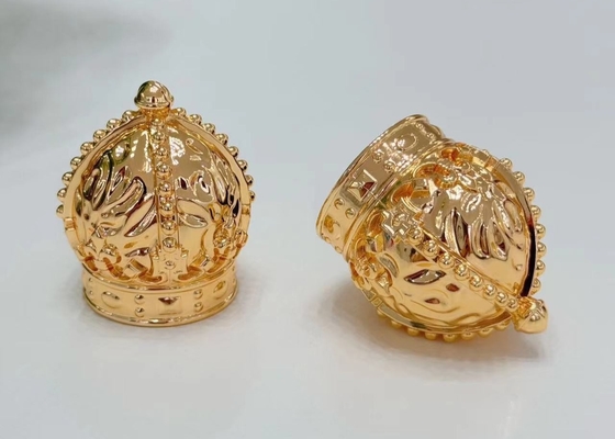Capa de perfume Zamak de liga de zinco de coroa de ouro para uma experiência de fragrância luxuosa