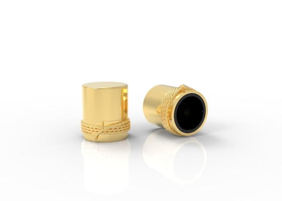 Luxo High-End Zamak Brilhante de Ouro Caps de garrafas de perfume Zinc Alloy Parfume Caps