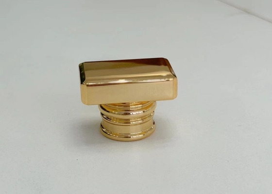 Caps de perfume Zamak de ouro em forma de T de liga de zinco para embalagens de fragrâncias personalizadas