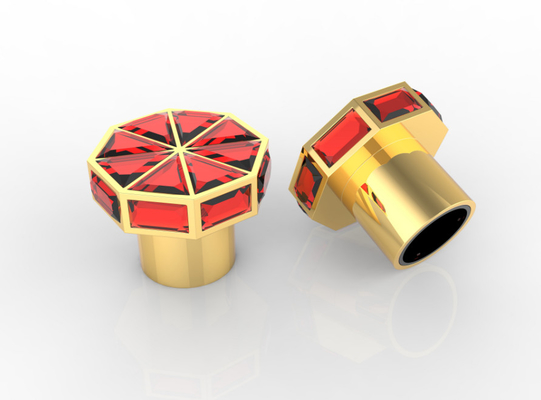Capas de garrafas de perfume de liga de zinco de diamante personalizadas para garrafas de perfume