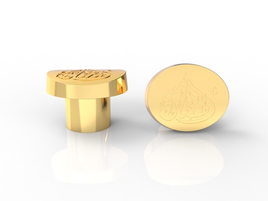 Ouro Brilhante Customizado Logotipo próprio Zamak Caps Perfumes Zinc Caps Perfumes Botas