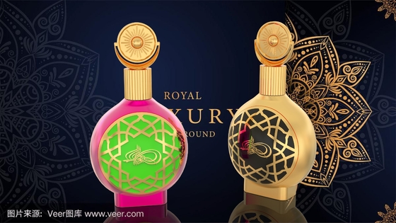 Exquisita tampa de perfume Zamak de liga de zinco de ouro para a sua própria marca de perfume