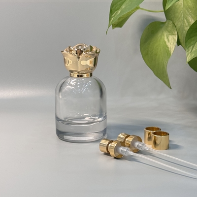 Capuz de perfume de liga de zinco em forma de flor personalizado para embalagens de fragrâncias elegantes e duráveis com logotipo personalizado