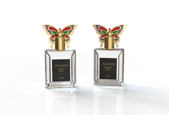 Capas de perfumes Zamak ecológicas em forma de borboleta para soluções de embalagem de fragrâncias