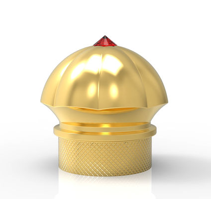 Tampas de frasco de perfume de liga de zinco não recarregáveis ​​em spray Zamak em forma de cristal