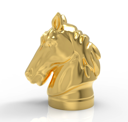 Forma de cavalo molde Zamak Caps de perfume Metal Cap para embalagem de fragrância elegante e durável com logotipo personalizado