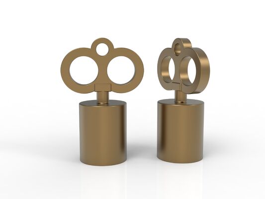 Luxury High-Quality Key Shaped Zamac Shiny Perfume Bottle Caps Zinc Allloy Perfume Lids