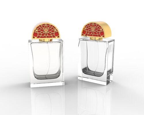 Tampa de perfume de metal irregular em forma de semicírculo de Zamak, tampa personalizada