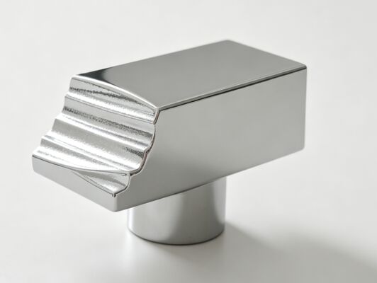 Capuz de perfume moderno de cromo Zamak geométrico