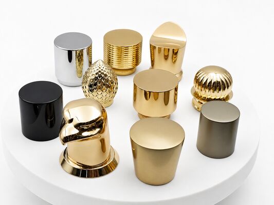 Capuz de perfume de liga de zinco ecológico de luxo com impressão de logotipo personalizado e design profissional