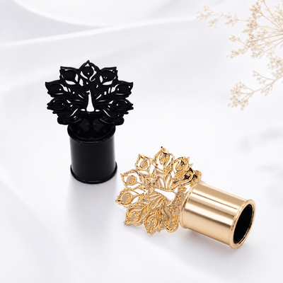 Luxury Peacock Metal Cap Perfume com Premium Zamak Construction e seguro e à prova de vazamento