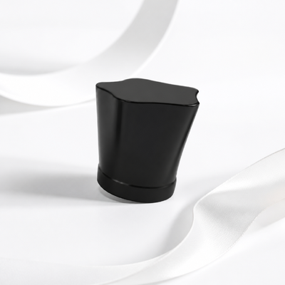 Design personalizável Espelho polido acabamento metálico 32 * 36mm liga de zinco perfume tampa de garrafa para fragrâncias de luxo