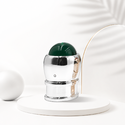 Tampa de frasco de perfume de cor prateada personalizada de luxo com alta resistência à corrosão e ajuste à prova de vazamentos