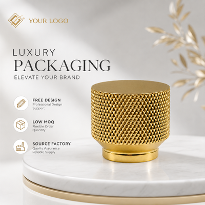 Luxury Gold Diamond Crurled Zinc Alloy Cylinder Cap Perfume Custom Logo Metal Perfume Lid Para Designer Vazio Vidro Perfume Embalagem Cosmética