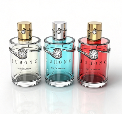 Tampa de Perfume Zamac Magnética com Linha Torcida e Pedras de Strass Embutidas | Tampa de Garrafa Personalizável para Embalagem de Fragrância de Luxo