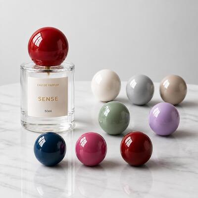Morandi Color Esferico Bolas de Perfume Cap Multicolor Plástico Botella de Fragrância Cobertura Custom Logotipo Ajusta 15mm FEA Neck