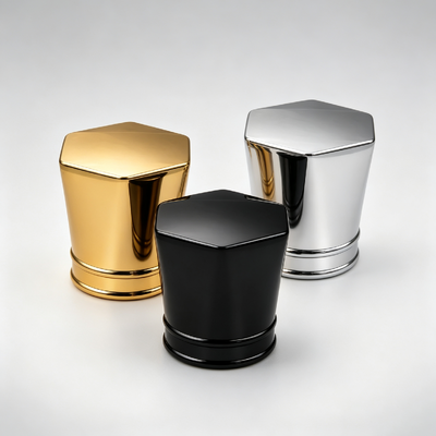 Design personalizável Eco-friendly Zamak Cap Perfume com baixo MOQ para garrafas de perfume de luxo