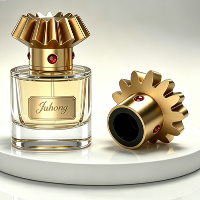 Tampão de Perfume Zamac em Forma de Engrenagem Magnética