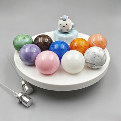 Fábrica Custom Multi-color de plástico bola de perfume garrafa tapa ABS esférica tampa para cosméticos frasco de fragrâncias ABS tampa de perfume