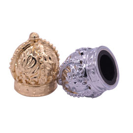 Tampões de garrafa ligas de zinco do perfume da coroa do ouro magnéticos para garrafas de perfume decorativas