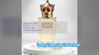Boné de perfume de coroa magnética de luxo com strass vermelho