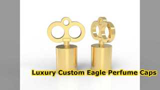 Embalagem de garrafa de luxo com tampas de perfume Eagle Zamac personalizadas