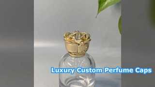 Tampas de frascos de perfume Zamac personalizadas de luxo para marcas premium