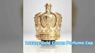 Cristal banhado a ouro luxuoso do perfume da coroa magnética