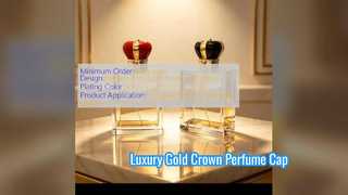 Cristal banhado a ouro luxuoso do perfume da coroa magnética