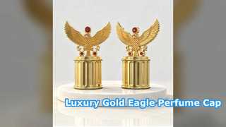 Tampa de garrafa luxuosa banhada a ouro com tampa de perfume de asa de águia
