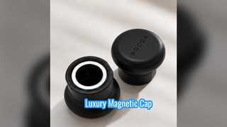 Tampa de liga de zinco luxuosa com fecho magnético preto fosco