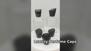 Tampa preta de perfume em zamac irregular de alta qualidade