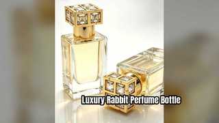 Frasco de perfume de coelho de luxo recipiente de vidro recarregável