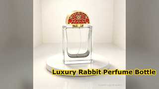 Frasco de perfume de coelho de luxo recipiente de vidro recarregável